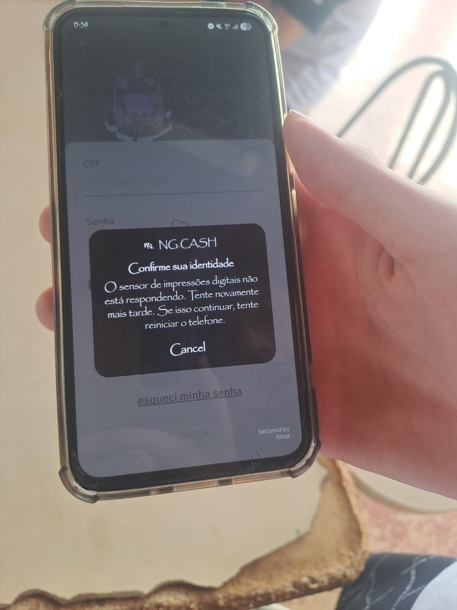 leafotario's tweet photo. cara que odio   eu nao posso mais acessar o aplicativo do banco porque a digital do meu celular parou de funcionar e por algum motivo o aplicativo nao deixa eu entrar com pin

nunca usem ng cash https://t.co/qUPTTYlN3v