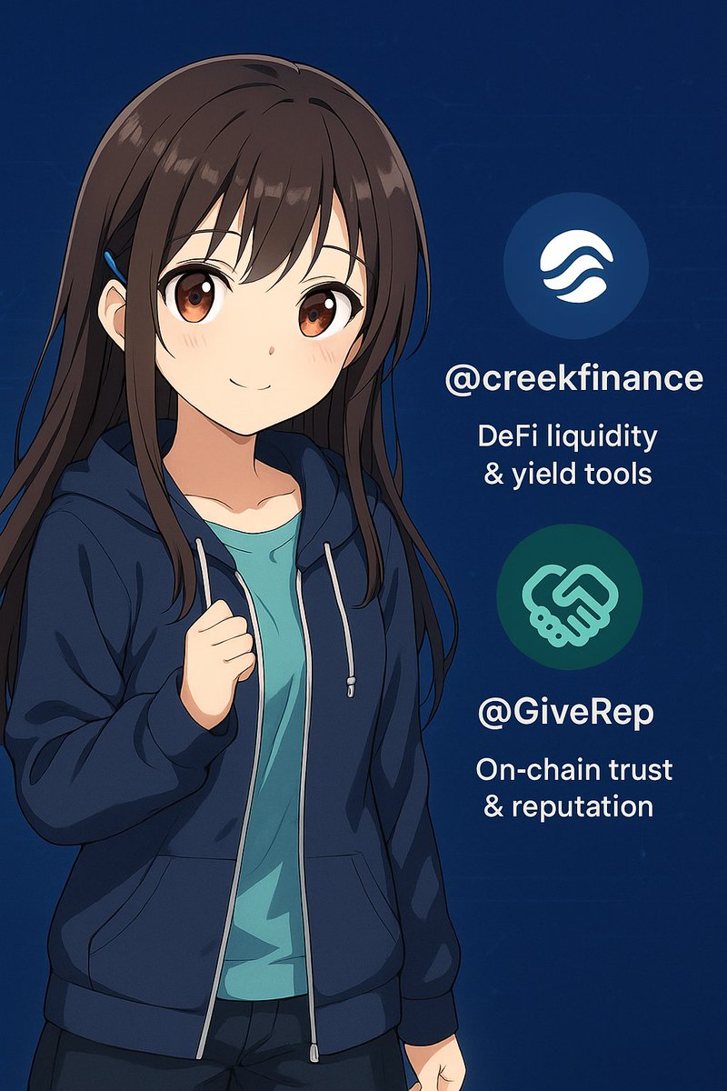 vahed1142's tweet photo. π₯ Two projects to watch in Web3:
@creekfinance β DeFi liquidity & yield tools π
@GiveRep β On-chain trust & reputation π€
#GiveRep #Rep #blastdotfun #creekfinance #Web3 #Rep https://t.co/upXvK1r37y