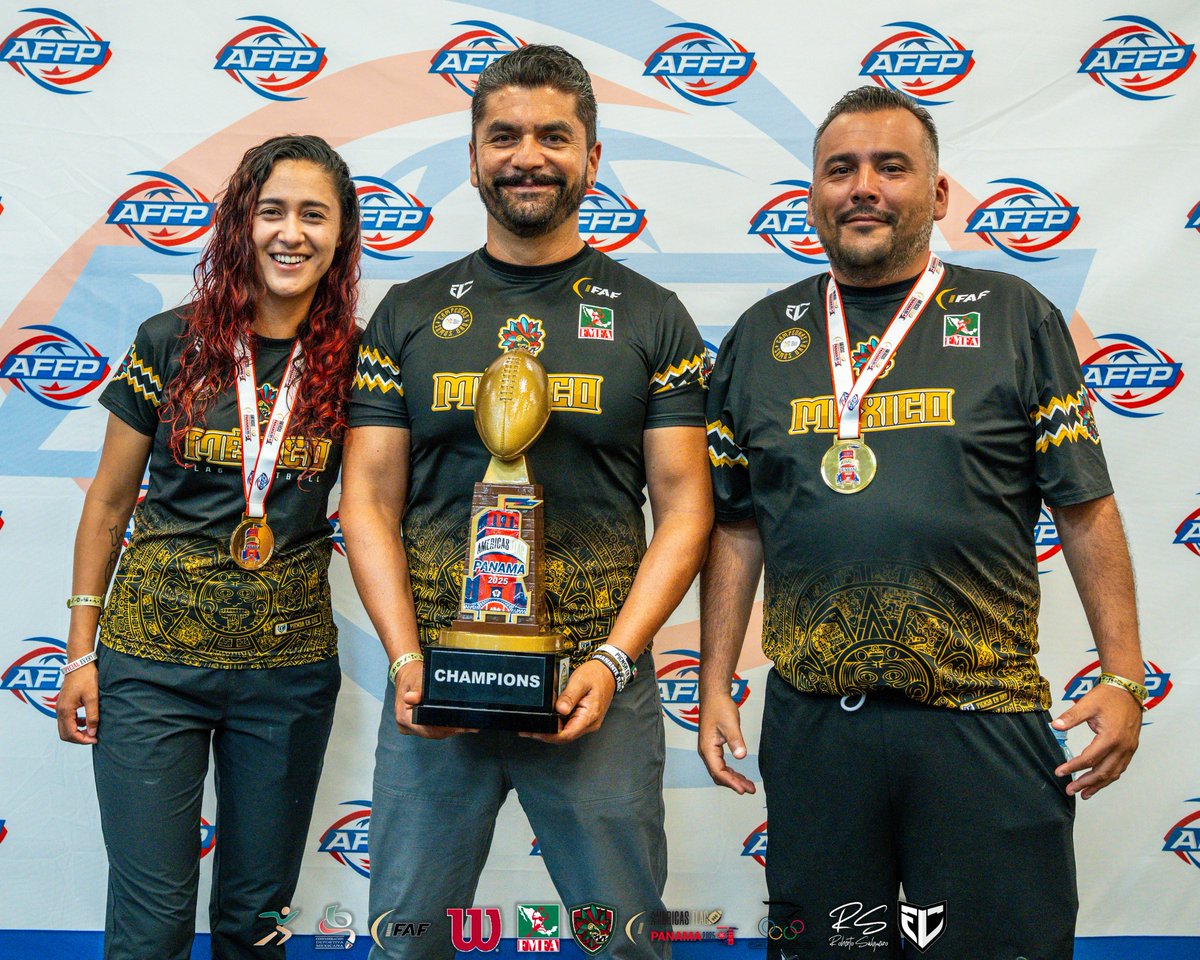 🇲🇽 ¡México brilla con oro!
Nuestras selecciones femenil y varonil se suben a lo más alto del podio demostrando entrega, pasión y orgullo nacional.
💛💚❤️ ¡Somos campeones, somos México!
<a href="/conadeoficial/">CONADE</a>
<a href="/COM_Mexico/">Comité Olímpico Mexicano</a>
<a href="/CODEMEOficialMX/">CODEME Oficial</a>
<a href="/IFAFMedia/">Int’l Fed of American Football</a>
#PiensaEnOro