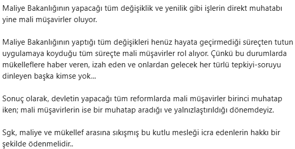 IMMG34's tweet photo. Maliye  Bakanlığının mükellefleri ilgilendiren herhangi bir açılmasının direkt muhatabı mali müşavirler oluyor.  Maliye Bakanlığının yapacağı tüm değişiklik ve yenilik gibi işlerin direkt muhatabı yine mali müşavirler oluyor.
Mehmet Onur Akdeniz  Paylaşımıdır.
@gibsosyalmedya https://t.co/HZsJ1I19WS