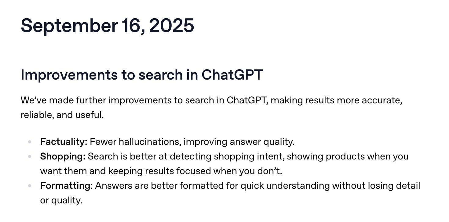 OpenAI’s Release Notes