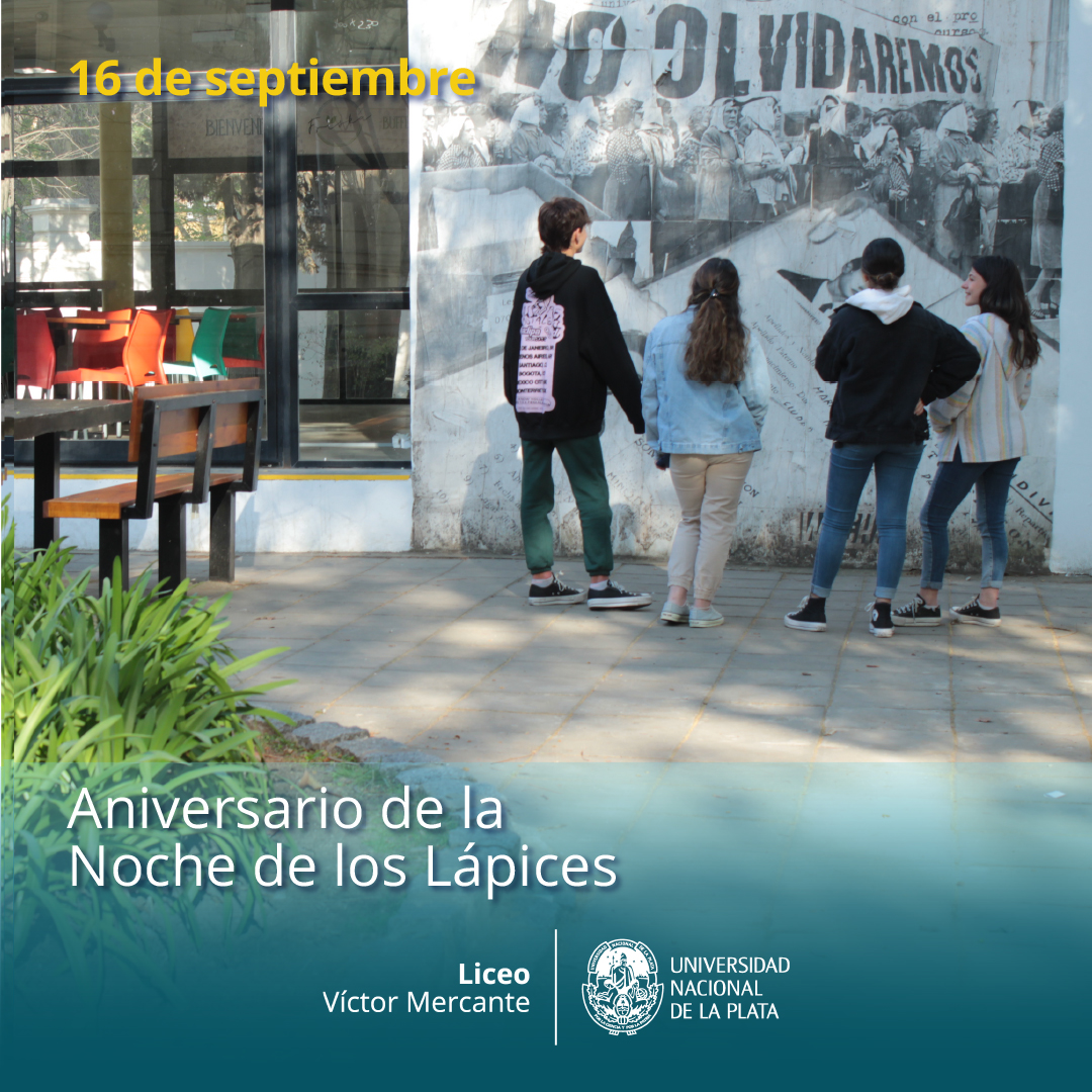 A 49 años de “La Noche de los Lápices”

En el mes de la primavera, de las y los estudiantes, los lápices siguen escribiendo memoria, participación y derechos en el #LiceoVM.

#16S #loslápicessiguenescribiendo #memoriaverdadyjusticia #UNLP