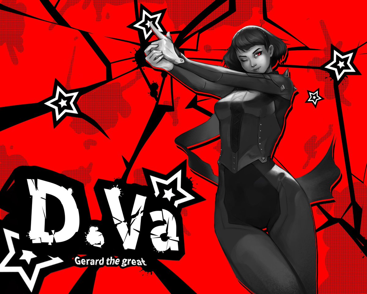 Queen D.Va ☆
#Overwatch2 #Persona5 #fanart