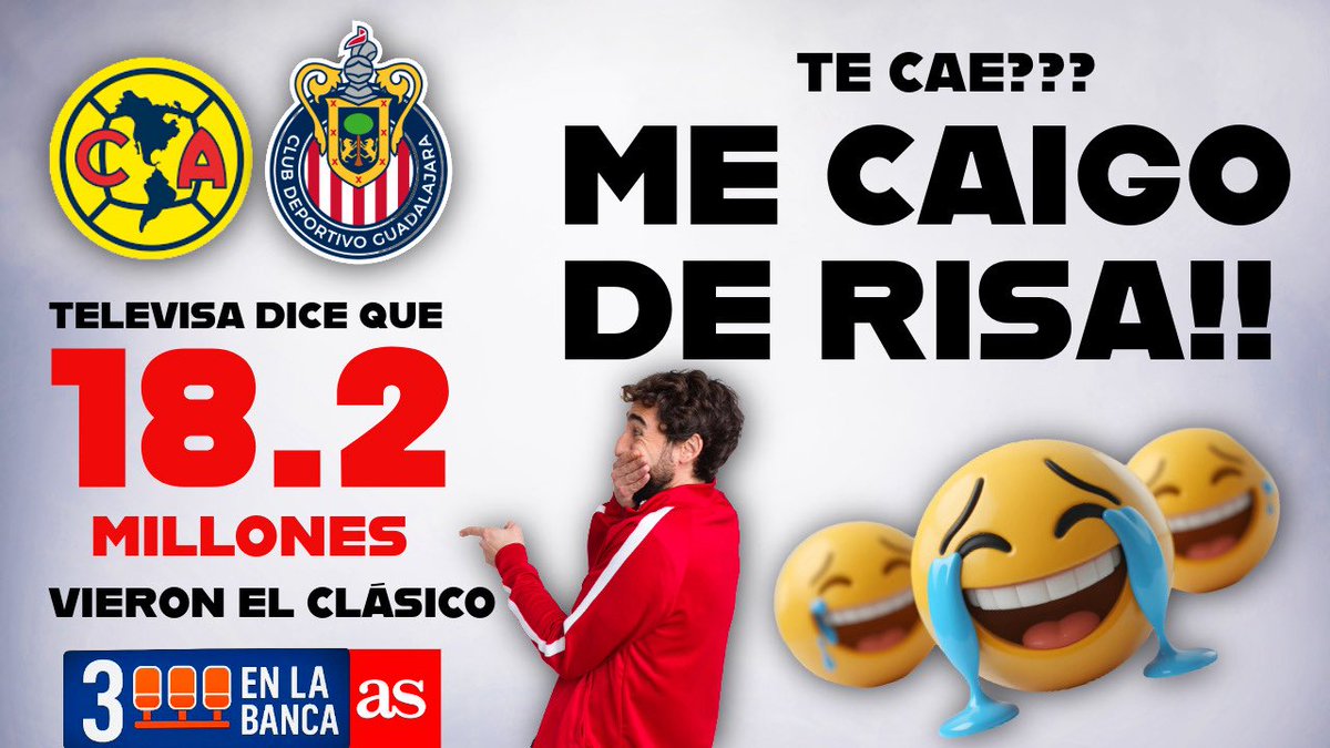 Ya viene #3EnLaBanca aunque sea 16 de septiembre, como de que no? 
- Los mentirosos ratings de la tele.
- Se despide Chuy Corona vs Cruz Azul.
- América no puede con Chivas y busca… ¿al Barça?
👇
youtube.com/live/tNzpz2qvX…
