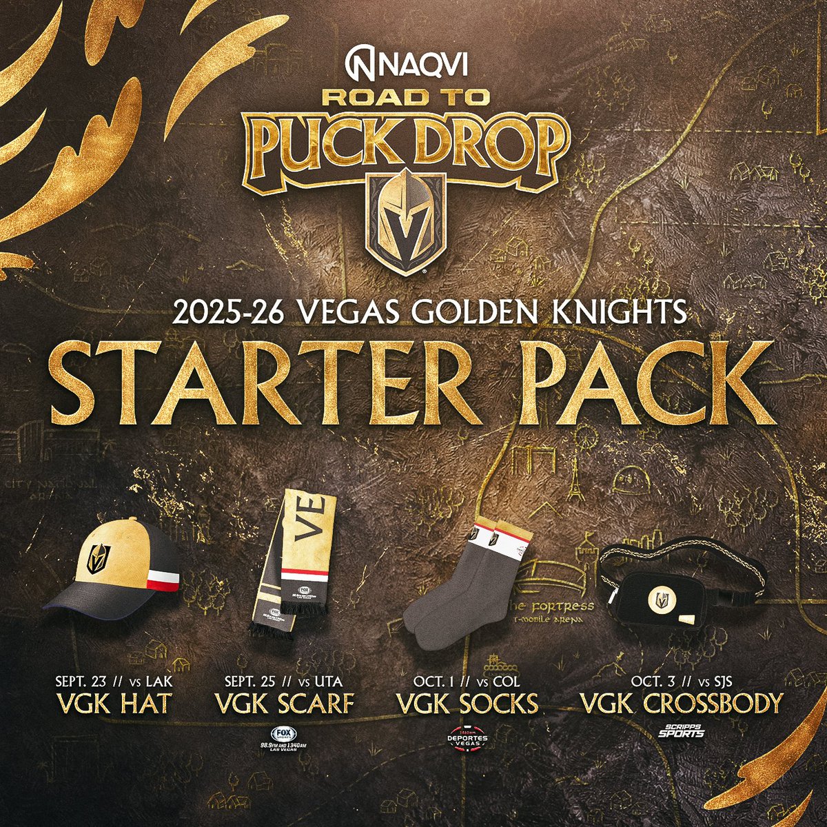 One week until the puck drops for the 2025-26 preseason! 🤩

Each game has a giveaway that's part of our VGK Starter Pack - get your tickets today so you don't miss out! 🙌

🎟️ vgk.io/71HvY