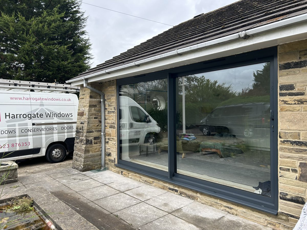 HarrogateW's tweet photo. Large Aluminium sliding patio doors recently installed. https://t.co/7R8Q4vtGlG
