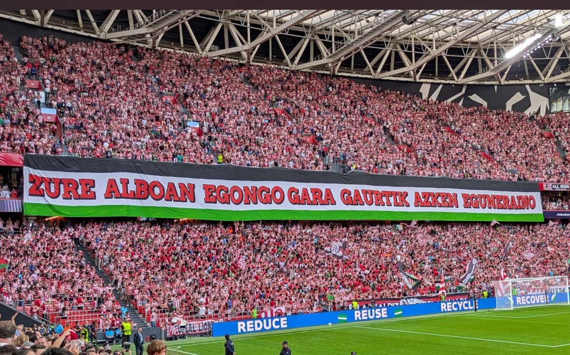 Happening now!
A message from Bilbao for our Palestinian brothers and sisters 
"WE WILL ALWAYS STAND BY YOU"
FREE PALESTINE!