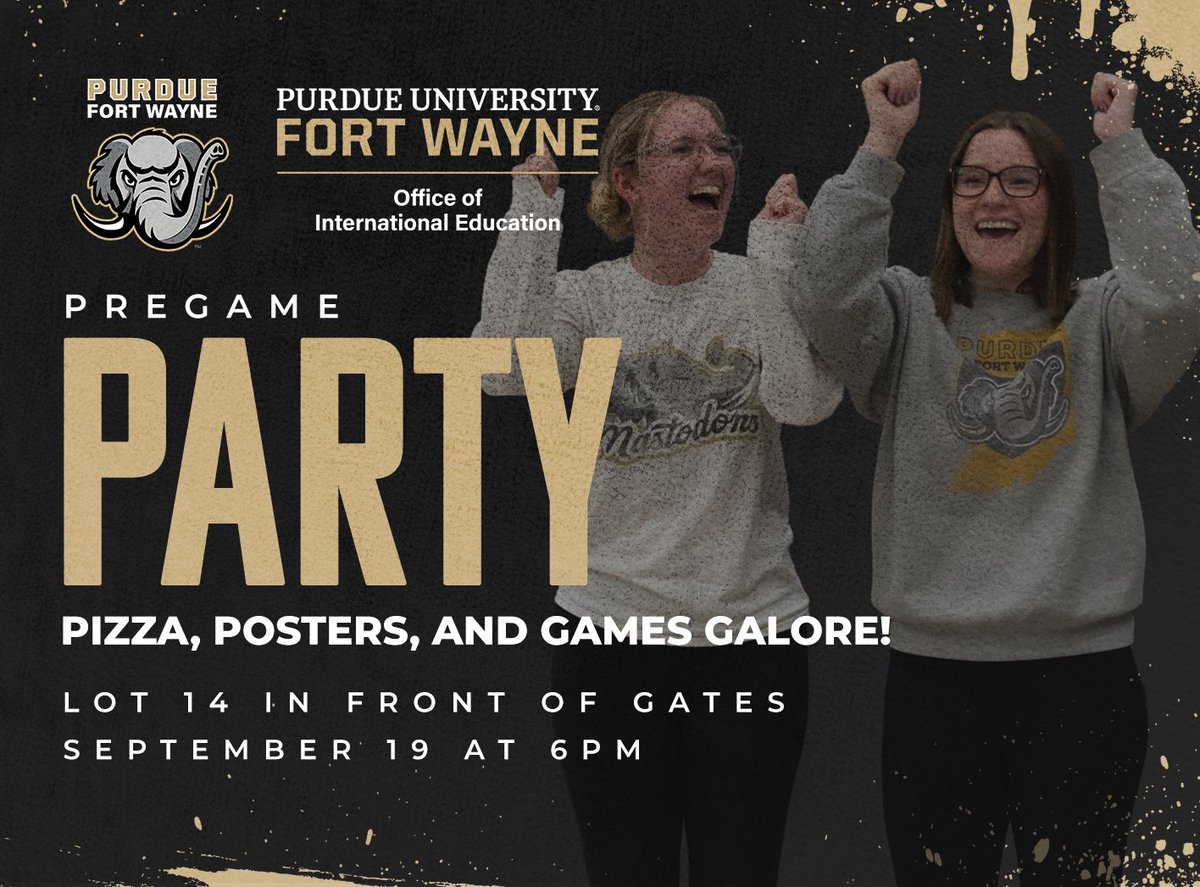 🎶Oh-oh-oh-oh, it's international love!🎶

🏐PFW WVB vs Mercyhurst
📅Friday, September 19
🕖7pm
📍Gates Sports Center

STUDENTS➡️FREE SHAVED ICE➕FREE PFW HAWAIIAN SHIRT

Join us outside the Gates Sports Center for a Pregame Party at 6pm!
<a href="/purduefwoie/">Purdue University Fort Wayne Int'l Education</a> <a href="/MastodonWVB/">Purdue Fort Wayne WVB</a> 
#FeelTheRumble