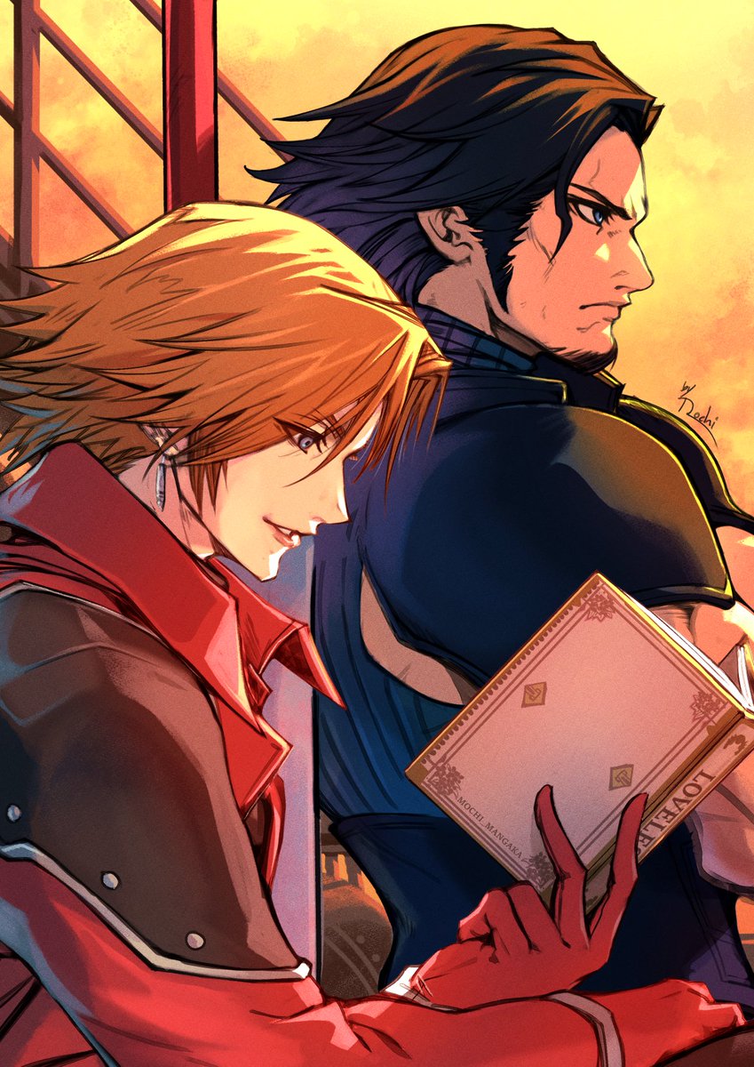 Genesis Rhapsodos &amp; Angeal Hewley
*
Infinite in mystery is the gift of the goddess 
We seek it thus, and take to the sky 
Ripples form on the water's surface 
The wandering soul knows no rest.

Loveless act I
#ff7 #crisiscore #FFVII