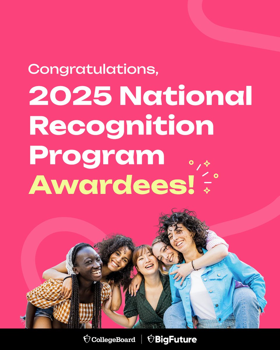 MyBigFuture's tweet image. Reminder: This year’s #NationalRecognitionProgram awards are out now. 

🏆 Students can view their award status on #BigFuture. Spread the word today!

🔗 spr.ly/6016ARMsu