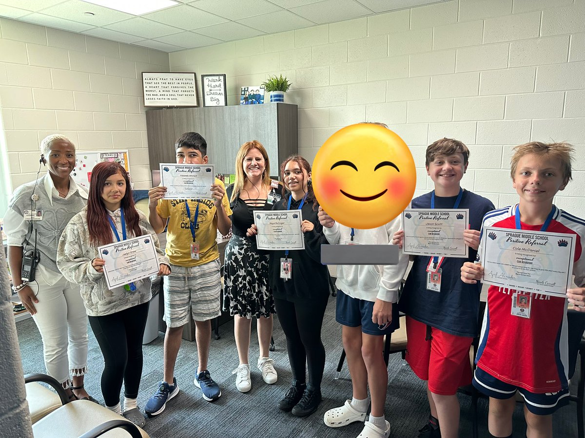 So proud of these amazing 7th grade cubs for the positive office referrals they received! <a href="/SpragueCubs/">SpragueCUBS</a> <a href="/CyFairISD/">Cypress-Fairbanks ISD</a> #Grit