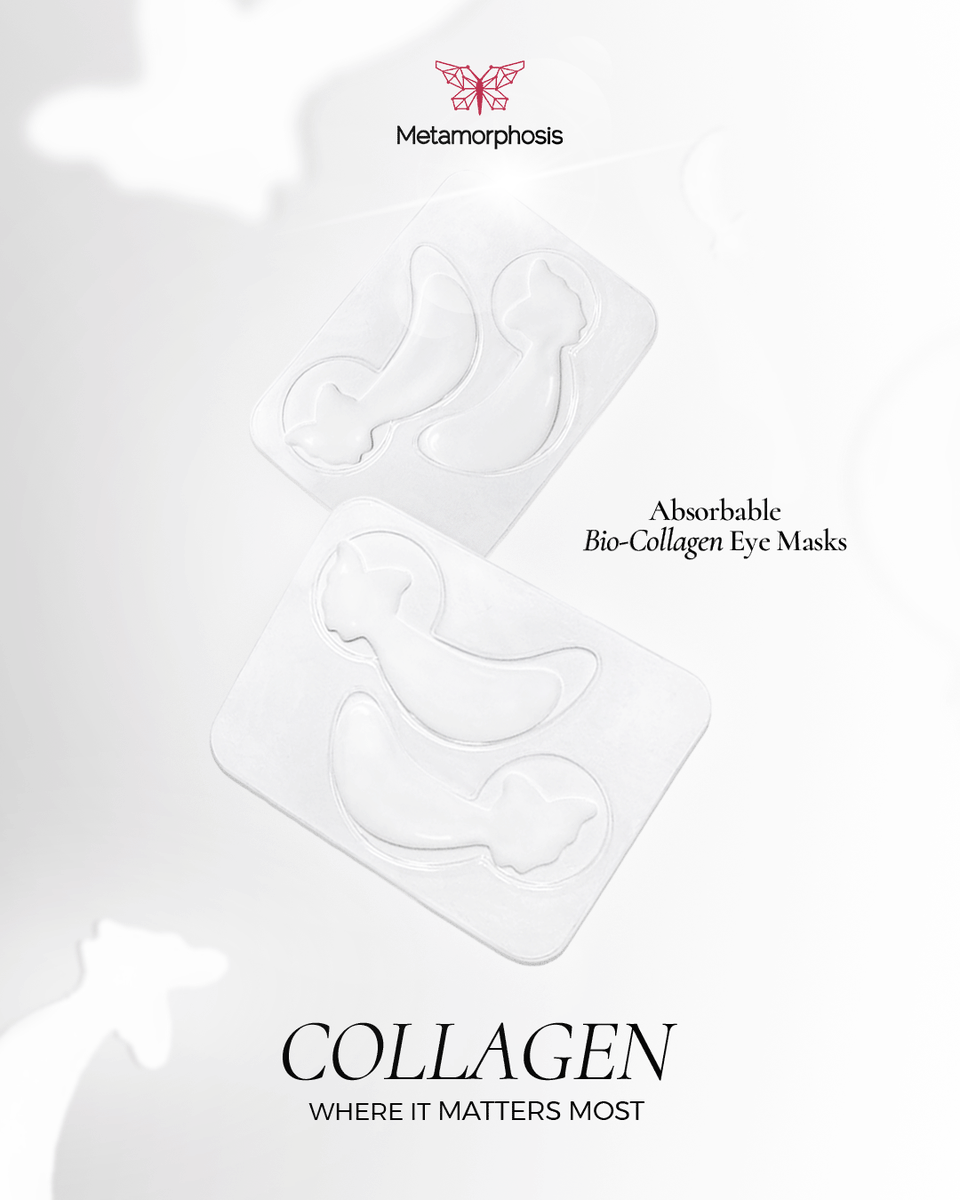 Metalightther's tweet photo. ✨ Collagen where it matters most. ✨ 
Introducing the Absorbable Bio-Collagen Eye Masks, now available as precision care designed exclusively for the delicate under-eye.

Hydrates deeply. Smooths fine lines. Revives tired eyes. 

Discover now💫 https://t.co/iur2tTtZNk https://t.co/Nc3VWH4Cp7