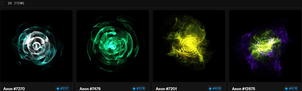 Meet <a href="/aeonsbot/">Aeons</a> 
Made by really Great artists <a href="/traf/">traf</a> and <a href="/tom_hirst/">Tom Hirst</a> 

1 Aeon was minted by 0.0025 eth - 10$
6 Days gone
now it's 0.017 (7Xs just solid) and here Up only
Supply burned from 16k to 2k
500 holders

And Incredible animated cosmic Art that we deserve
NFT Season is back!
