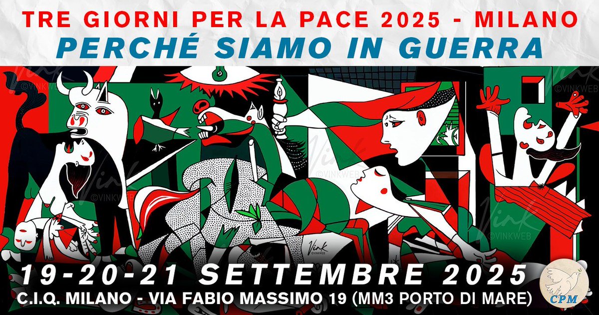 Venerdì 19 settembre al C.I.Q. Milano (Via Fabio Massimo, 19)
18.30/20.00 con Rino Rocchelli, padre di Andrea Rocchelli
facebook.com/events/3635241…