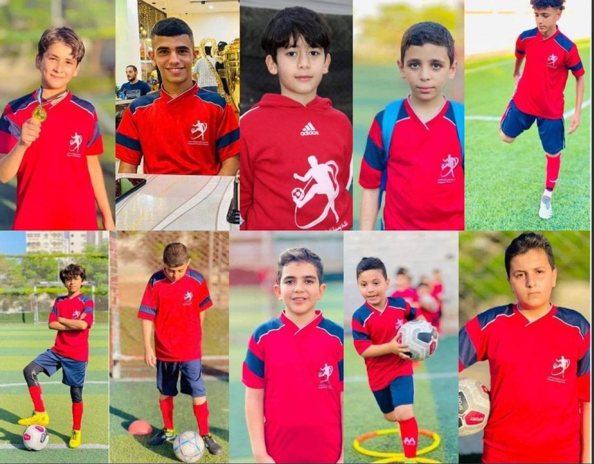 Soykırımcı İsrail , El Muhtarifin Akademisinin tüm çocuk futbolcularını katletti