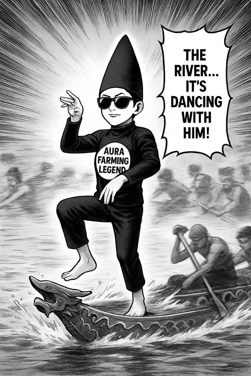 The boat became his stage, the river his crowd. The legend was born. 🚤🔥

 #AuraFarming