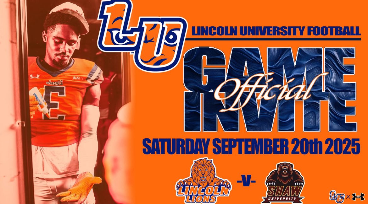 I will be attending Lincoln University Home Opener game this weekend 
<a href="/Coachksteward/">Khalil Steward</a> <a href="/LUL1onsFootball/">Lincoln University (PA) Football</a> <a href="/BigMenNTrenches/">Dominic. D'Addona</a>