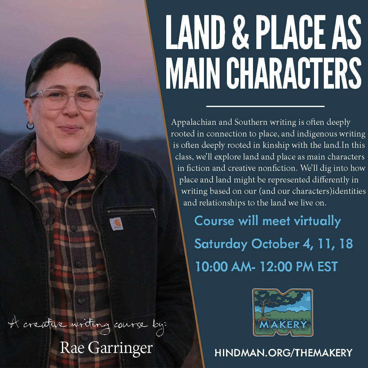 Be sure to check out our next online class through The Makery: Land and Place as Main Characters with Rae Garringer! Class begins on October 4th! Learn more and register at bit.ly/45W3knT