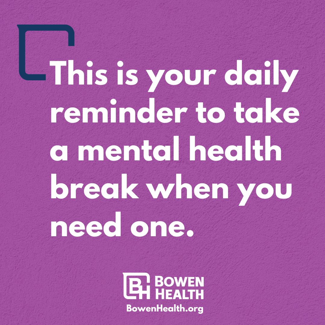 This is your mid-week reminder! Take a mental health break when you need one. 💜