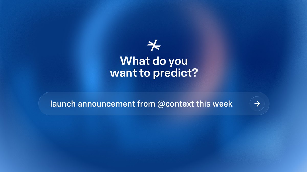 Context Markets are a new kind of prediction market that moves at internet speed.

We are launching later this week. Join our Discord now and get early access when we go live.