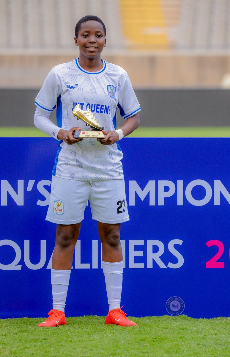 Dollar__SM's tweet photo. 18 Year Old Jamila Rajabu Mnunduka received the Golden Boot Award at the 2025 CAF Women’s Champions League CECAFA Zone Qualifiers after scoring 5 goals in the regional tournament.

The JKT Queens forward played 4 Matches 

#AfricanFootball https://t.co/ykb4y3L7qc