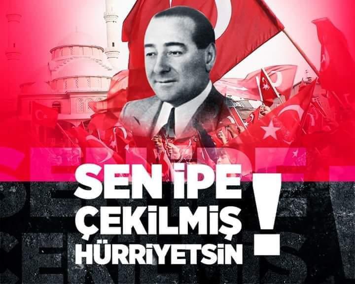 MENDERES'İ UNUTMADIK, UNUTMAYACAĞIZ!

Toplumun ruh köklerinin kurutulmasına isyan ettiği ve ezanı aslına rücû ettirdiği için #AdnanMenderes idam edildi; idam edilen #Menderes'in şahsında Müslüman Türk Toplumu idi. 

Adnan Menderes’in alçakça idam sehpasına gönderilerek şehid