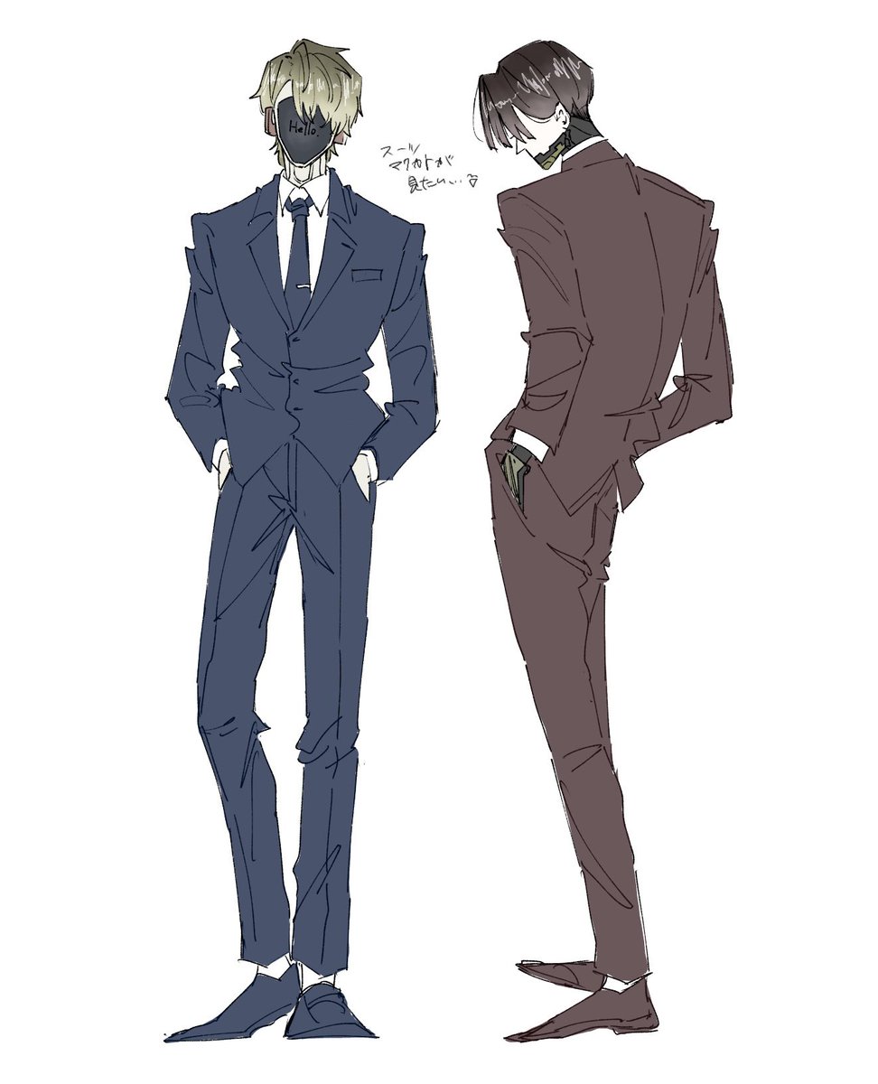 スーツ着て欲しすぎるﾏｸｶﾄ📺🦾
⚠️髪型捏造注意⚠️
