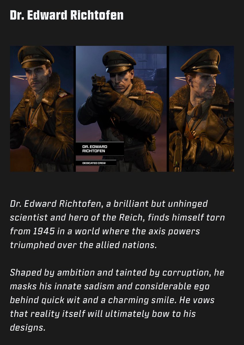 New Richtofen is gonna be a super racist 😭