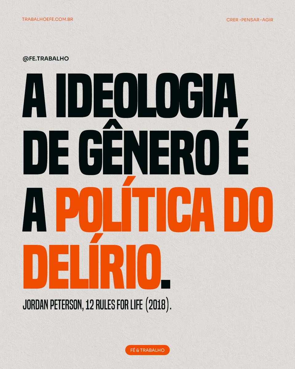 Peterson denuncia a negação da biologia em nome da ideologia.

–

#frasedodia #gênero #ideologia #delírio