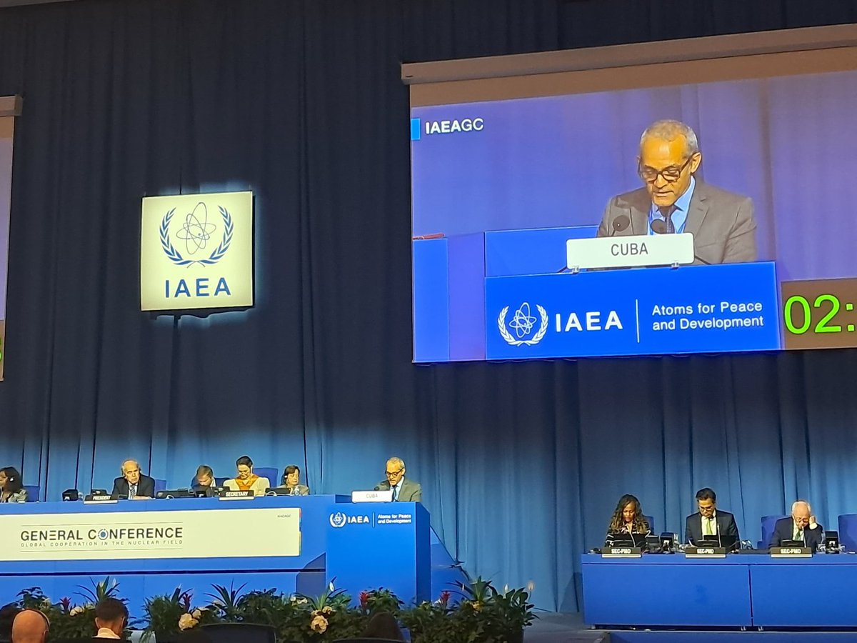 #Cuba reafirma la importancia de la labor del <a href="/iaeaorg/">IAEA - International Atomic Energy Agency ⚛️</a> como garante del régimen de no Proliferación nuclear dimanante del TNP y rechaza las acciones que atentan contra la credibilidad del sistema global de verificación del organismo.