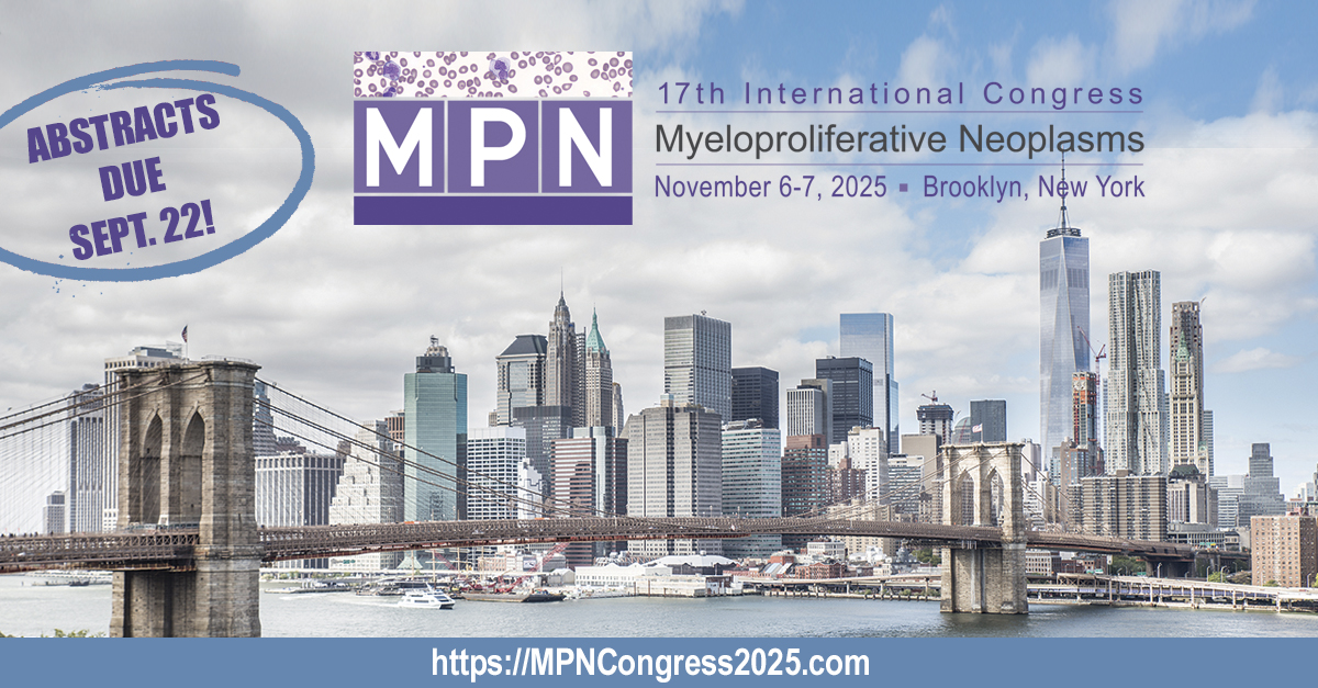 Don’t miss out! Abstracts are due Sept 22 for the 17th Int'l MPN Congress (Nov 6–7, Brooklyn). Share your research, present a poster, and connect with a multidisciplinary MPN audience!
👉Details: bit.ly/mpncongress2025
#MPNCongress2025 #CE #MPNsm #MyeloproliferativeNeoplasms