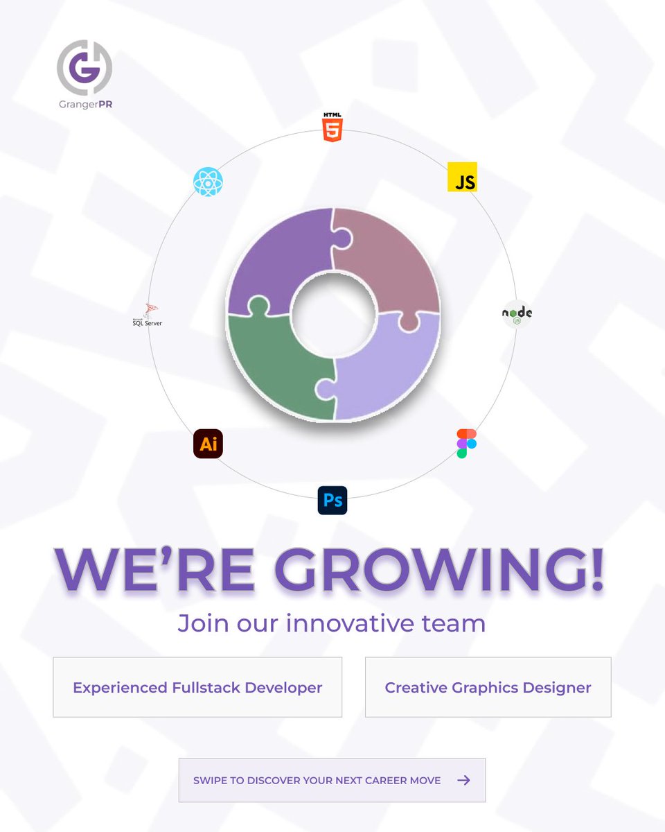 TeamHirely's tweet photo. Join the growing team @grangerpr_ 

Swipe to see open roles and how to apply. 

Application ends on 22nd of September. https://t.co/wxZZNjziM6