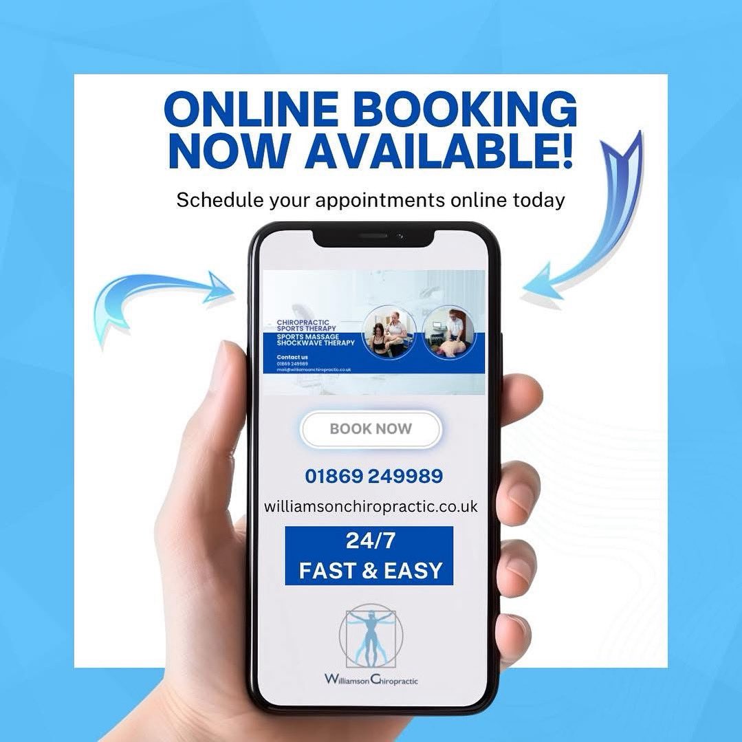 📅For New &amp; Existing Patients📅
01869 249989
mail@williamsonchiropractic.co.uk