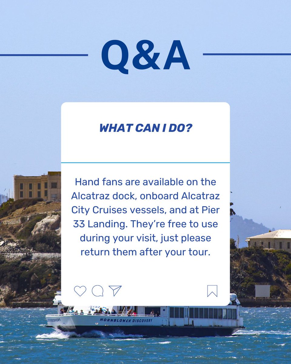 Visitor Advisory: From August–October, Cormorant Flies appear in large numbers on Alcatraz Island. 

They don’t bite or pose health risks, they’re a natural part of the ecosystem, though sometimes an annoyance.

Fans are available at docks &amp; vessels.

#Alcatraz #SanFranciscoBay