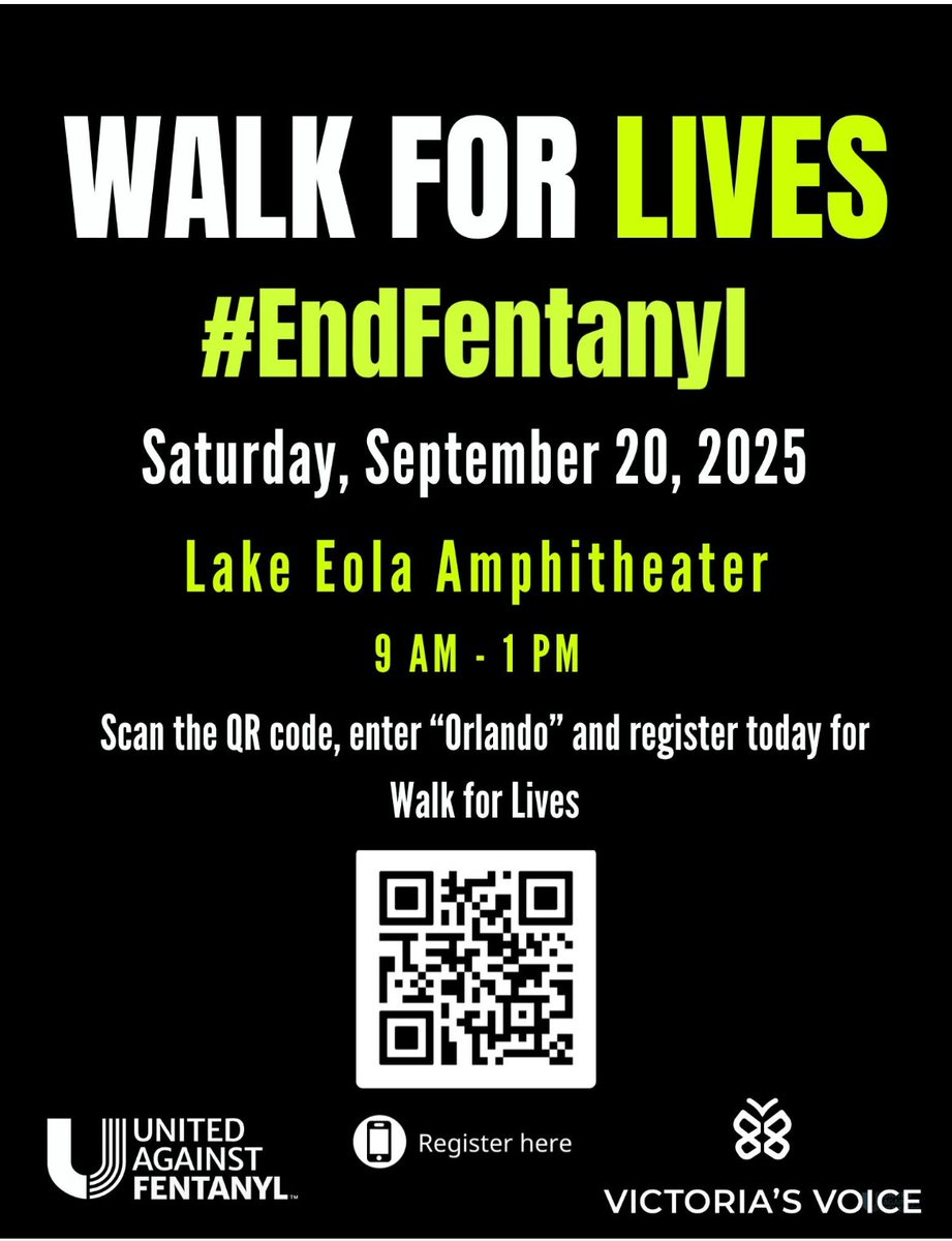 walkforlives's tweet photo. Thank you @RitaForFlorida & @DougforFL for speaking at the Orlando #WalkForLives and for co-sponsoring Gageโs Law (HB 1195). Your leadership honors victims of fentanyl poisoning and pushes for real change in Florida. #UnitedAF #EndFentanyl @VictoriasVoice_
https://t.co/DSElcVQOsV https://t.co/Uj4RQobumQ