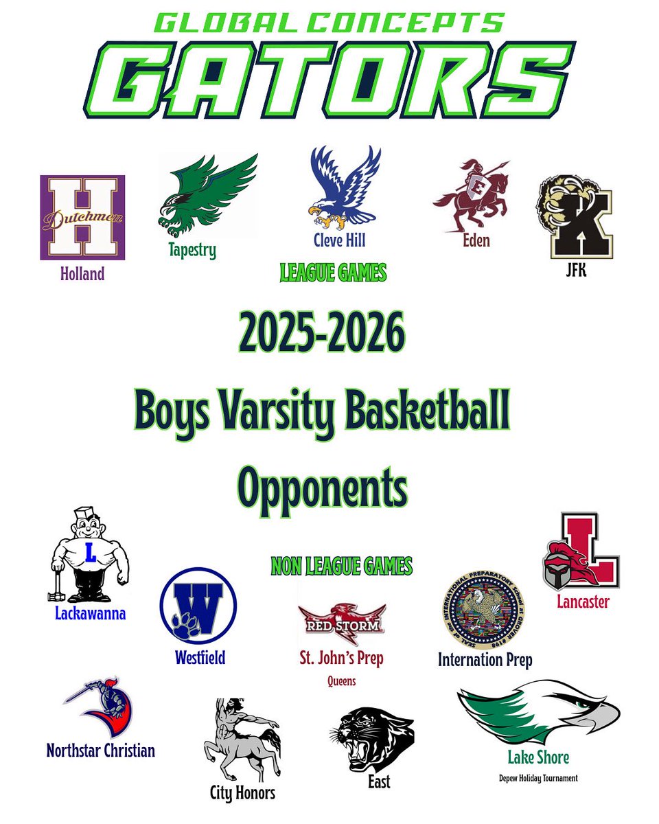 GlobalBoysBball's tweet image. About 2 months ‘til basketball season, here’s a look at this year’s opponents. 🐊