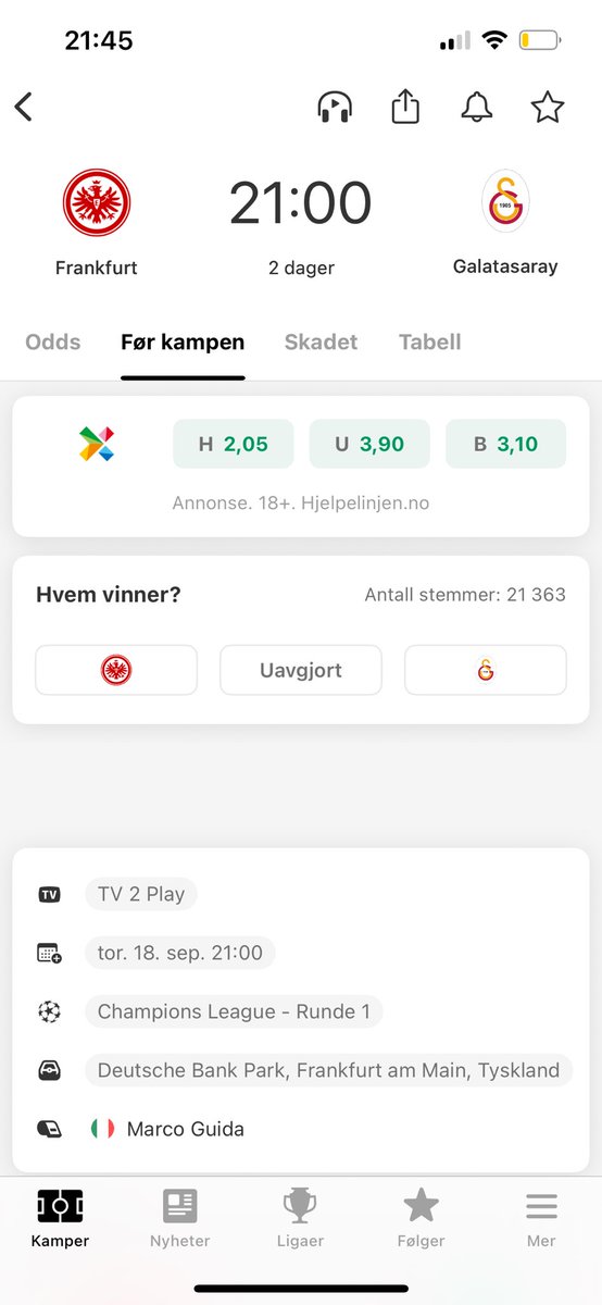 elgesem's tweet image. Fra Brann Stadion til Champions League for disse dommerne!