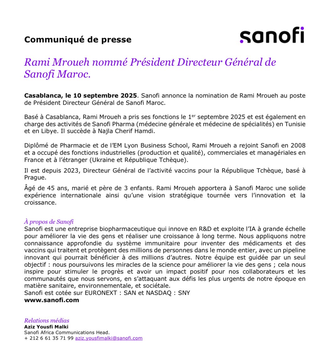 Sanofi Maroc tweet media