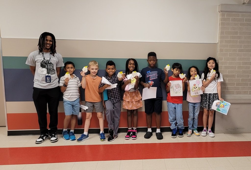Mr. Blackshear was making some more origami hatching chickens in PrimeTime earlier today.  #WilderWolves #BuildingBrightFutures #AllinAlvinISD