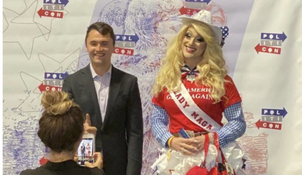 <a href="/elonmusk/">Elon Musk</a> Charlie mentioned me in this video going viral. Yes, I met him. He was gracious and kind. He appreciates my fight against trans radicalism, etc

He took a photo with a fan (me). 
NOT an endorsement of anything. 

He does not agree with the way I live.
He’s simply classy. So