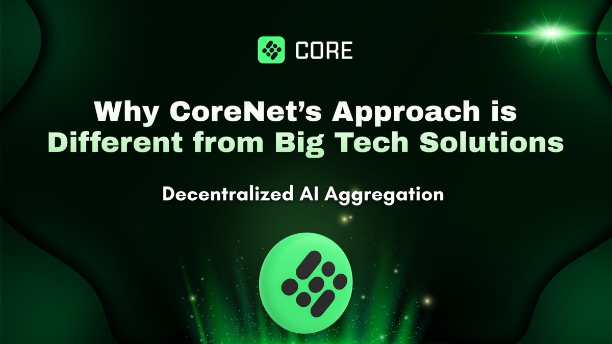 CoreNet_Coin's tweet image. Big Tech AI = closed systems, high costs, hidden rules. 🚫
CoreNet = decentralized, transparent, user-first.⚡

🟢Instead of one company controlling access, CoreNet aggregates text, image, audio &amp;amp; code models into an open ecosystem—affordable, democratic, and resilient.

Read…