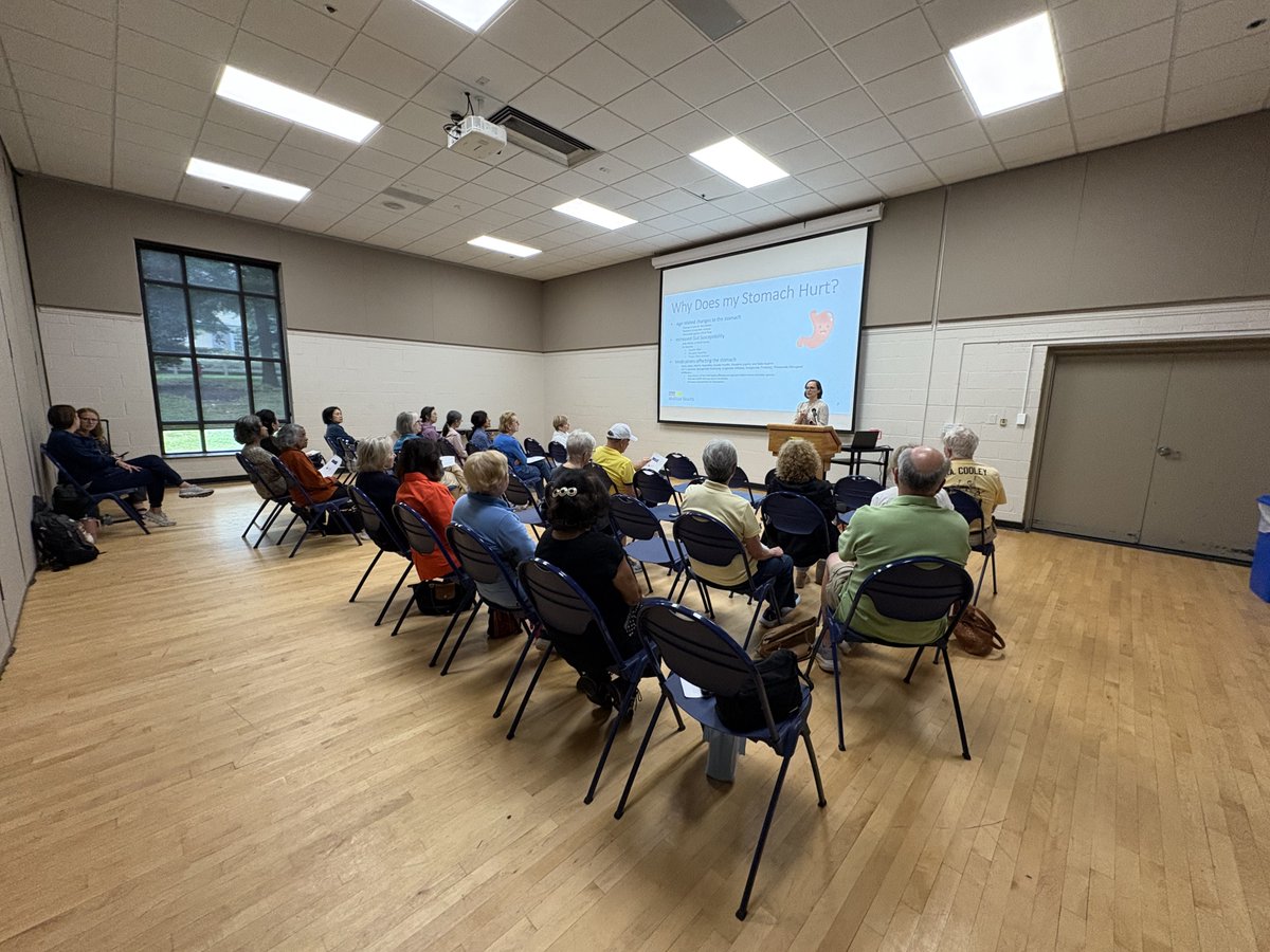 This afternoon, our Seniors in Action participated in an 𝐀𝐠𝐢𝐧𝐠 𝐚𝐧𝐝 𝐭𝐡𝐞 𝐆𝐈 𝐒𝐲𝐬𝐭𝐞𝐦 workshop, learning how to manage and protect their health and well-being!