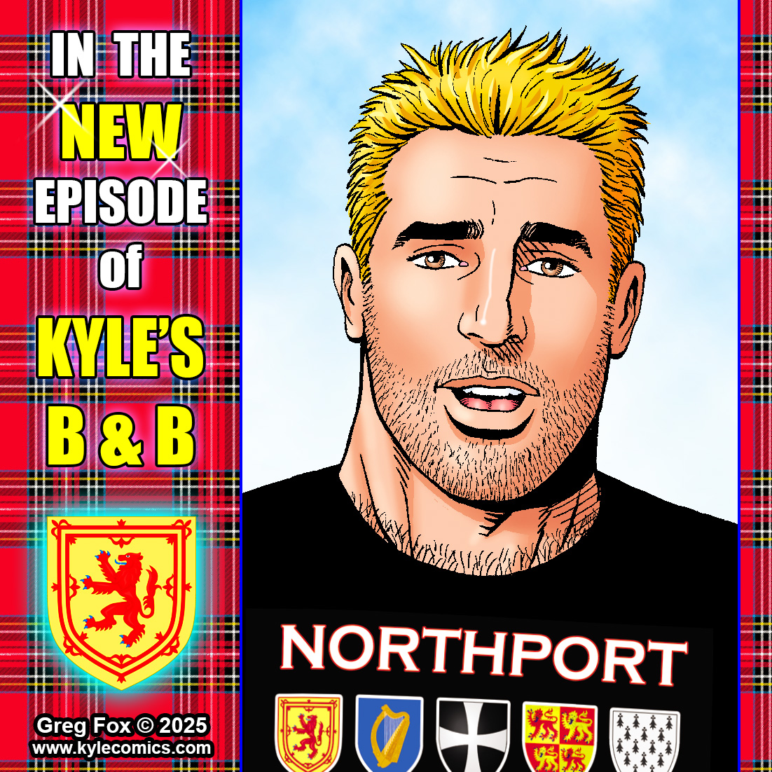 Mannis lets loose! In the new episode of Kyle's B&amp;B!!! 🐮  kylecomics.com 🐮 #GregFox #kylesbnb #webcomic #webtoon #webtoons #gaycomics #lgbtqcomics #bara #lgbtqart #webcomics #indiecomics #webcomicseries #gaycomicstrip #comics #northport #romancecomics #meninkilts #kilt