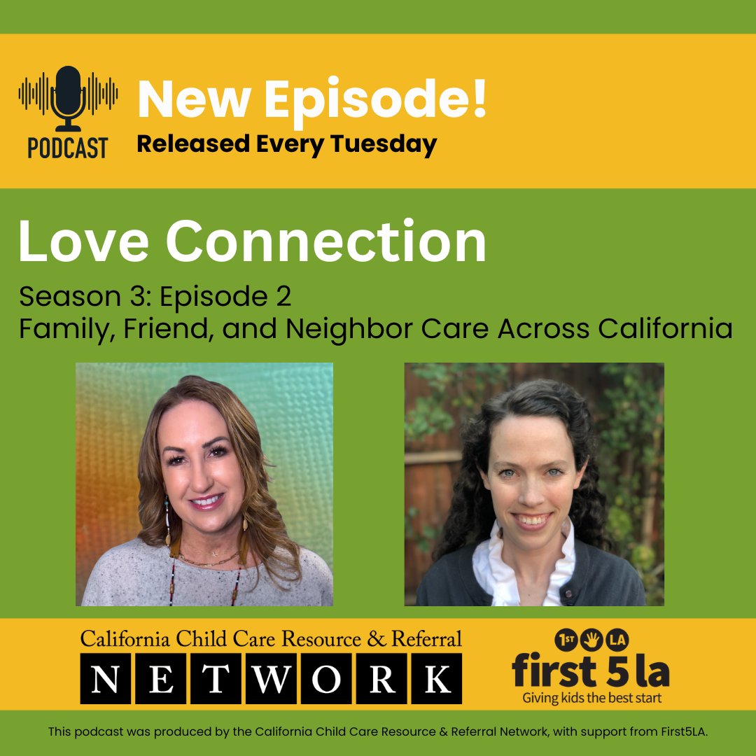 Now playing: The Love Connection podcast, Season 3 Episode 2 called, Family, Friend, and Neighbor Care Across California.
In this powerful episode, Anna Powell of the Center for the Study of Childcare Employment and Kim Nall of the Tribal Childcare Association of California