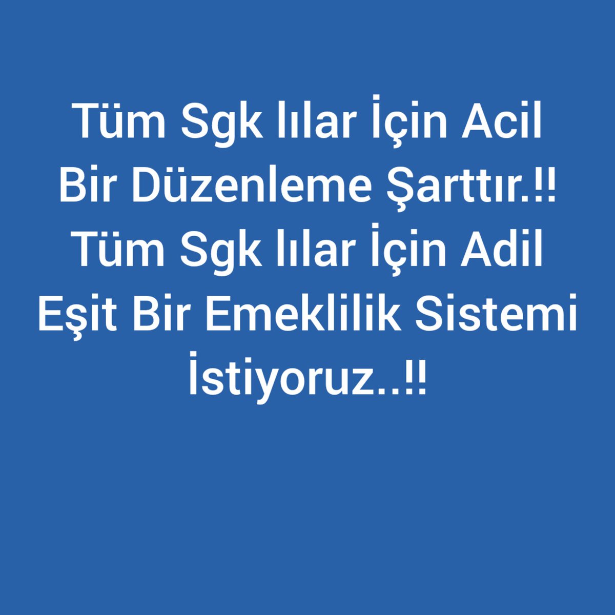 <a href="/Mustafagndz4124/">𝙈𝙪𝙨𝙩𝙖𝙛𝙖 𝙂Ü𝙉𝘿Ü𝙕 EMEŞAD DERNEĞİ BŞK</a> <a href="/MHP_Bilgi/">MHP</a> <a href="/EmineErdogan/">Emine Erdoğan</a> <a href="/RTEdijital/">Erdoğan Dijital Medya</a> <a href="/CumhurbaskaniX/">🇹🇷 Cumhurbaşkanı X🌍 "sondakika haber,takip,RTE"</a> <a href="/eczozgurozel/">Özgür Özel</a> <a href="/iscihaber/">İşçi Haber</a> <a href="/ahaberradyo/">A Haber Radyo</a> <a href="/startv/">STAR TV</a> <a href="/nowhaber/">NOW HABER</a> <a href="/tgrthabertv/">TGRT HABER</a> Aynı yaş, aynı prim, aynı iş yeri… Ama biri emekli, diğeri değil!
Bu ayrım düzelmeli.