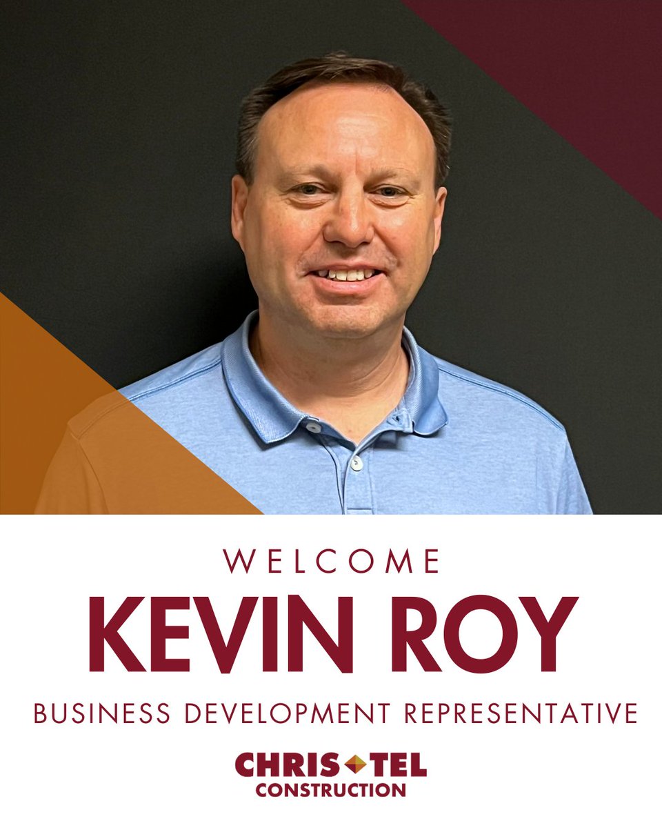 We’re growing our Business Development team 🚀 Chris-Tel Construction is excited to announce Kevin Roy as our new Business Development Representative!