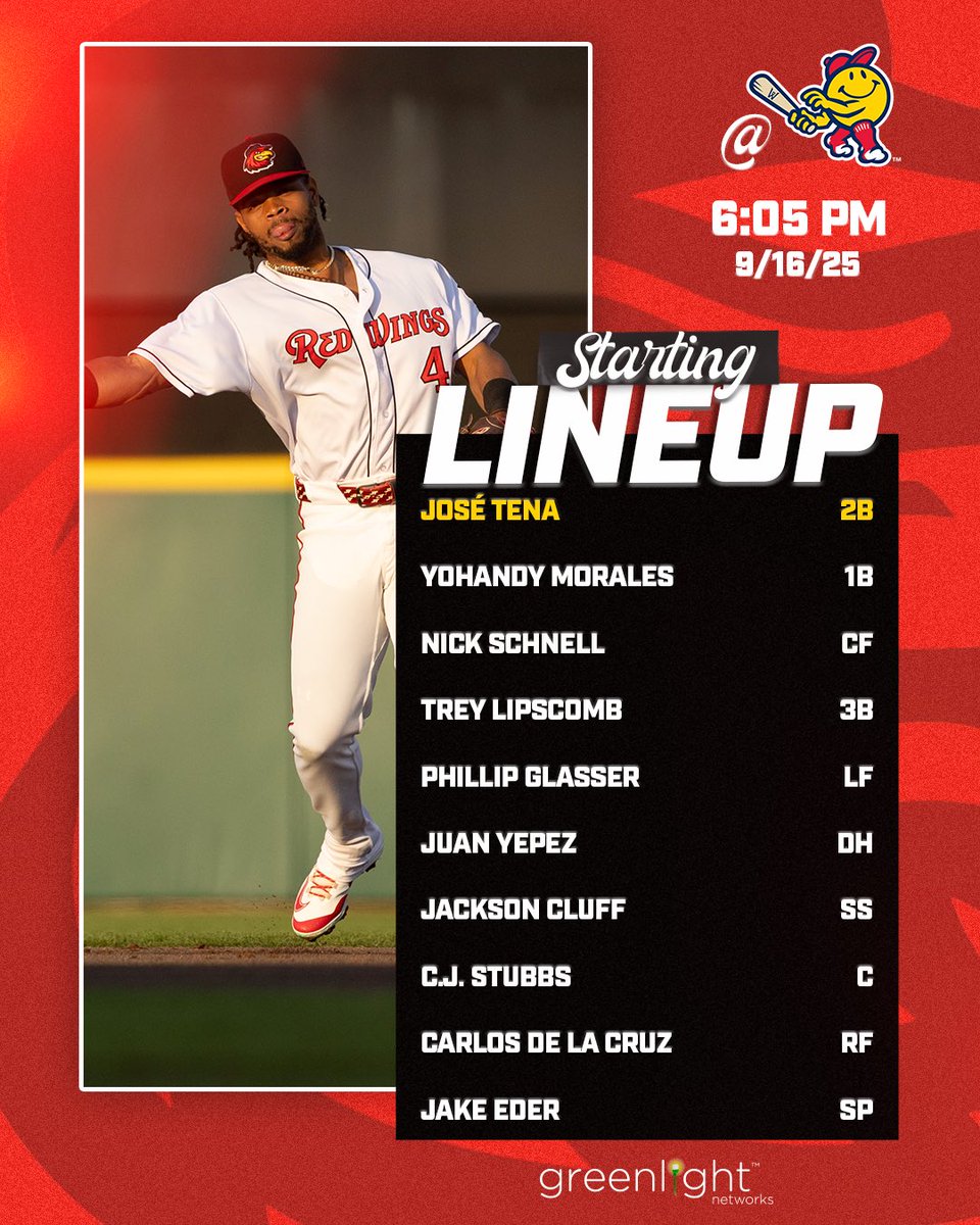 RocRedWings's tweet photo. One last series!
@GreenlightFiber | #StartingLineups https://t.co/jTuyHr9sCF