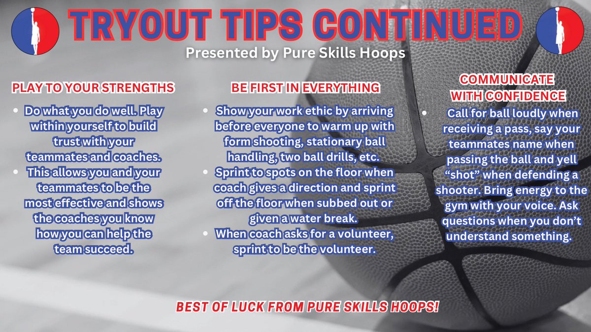 Best of luck to all of the players trying out for a team this fall! 

Bring your best effort, a positive/upbeat attitude and focus on the things your coaches put emphasis on! 

YOU GOT THIS!
💪