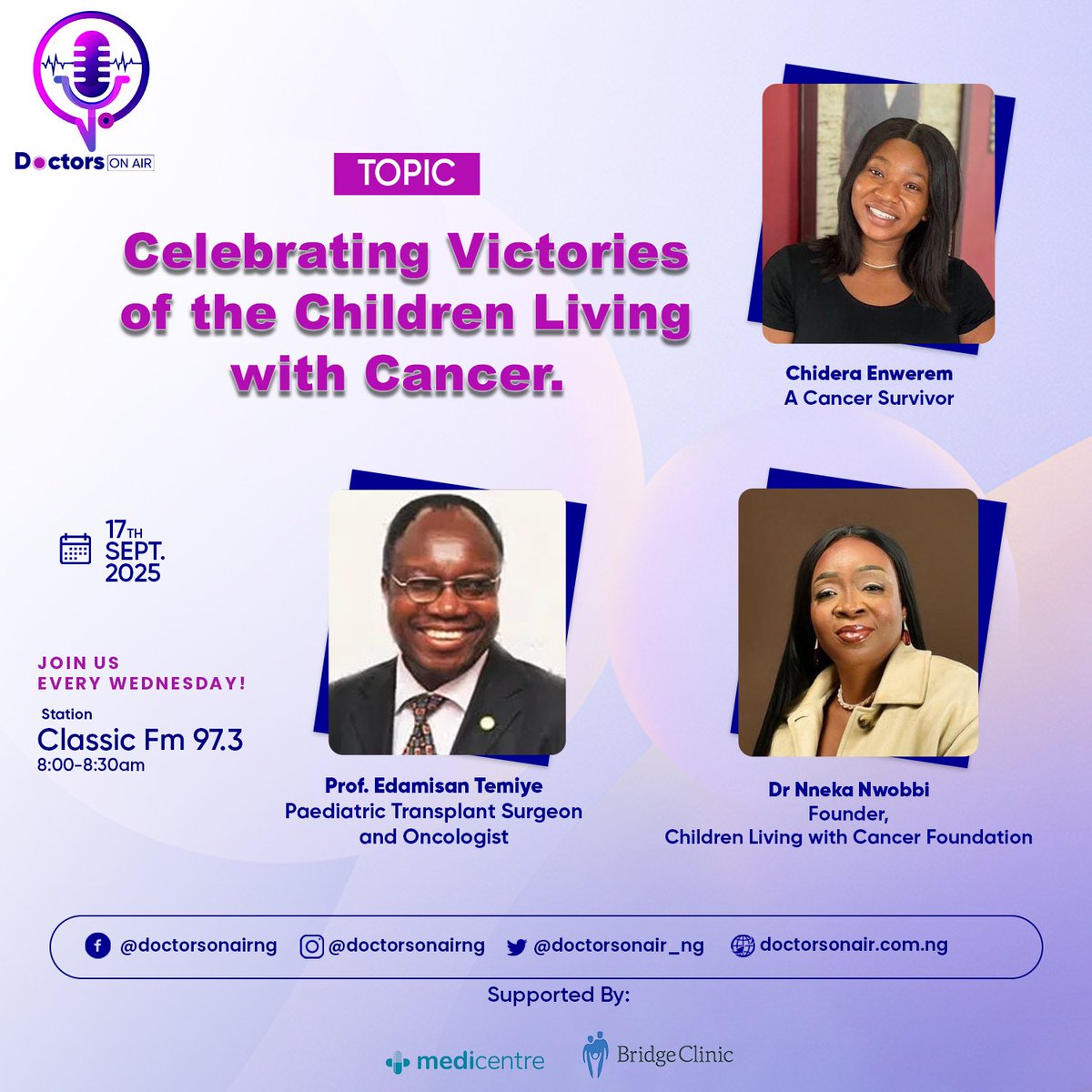This Childhood Cancer Awareness Month, we’re shining a light on the bravery, resilience, and triumphs of children living with cancer. 
Tune in and stand with us in the fight against childhood cancer. Don’t miss it! Tune in tomorrow, 17th September 2025, at 8am on @classicfm97.3