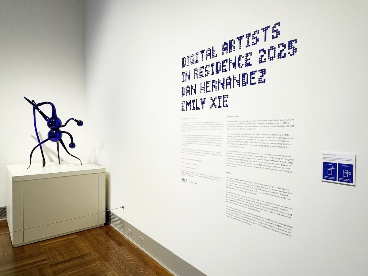 Many thanks for those who came to see the opening of the Digital-Artists-in-Residence exhibition at Toledo Museum of Art this weekend. ❤️🙏